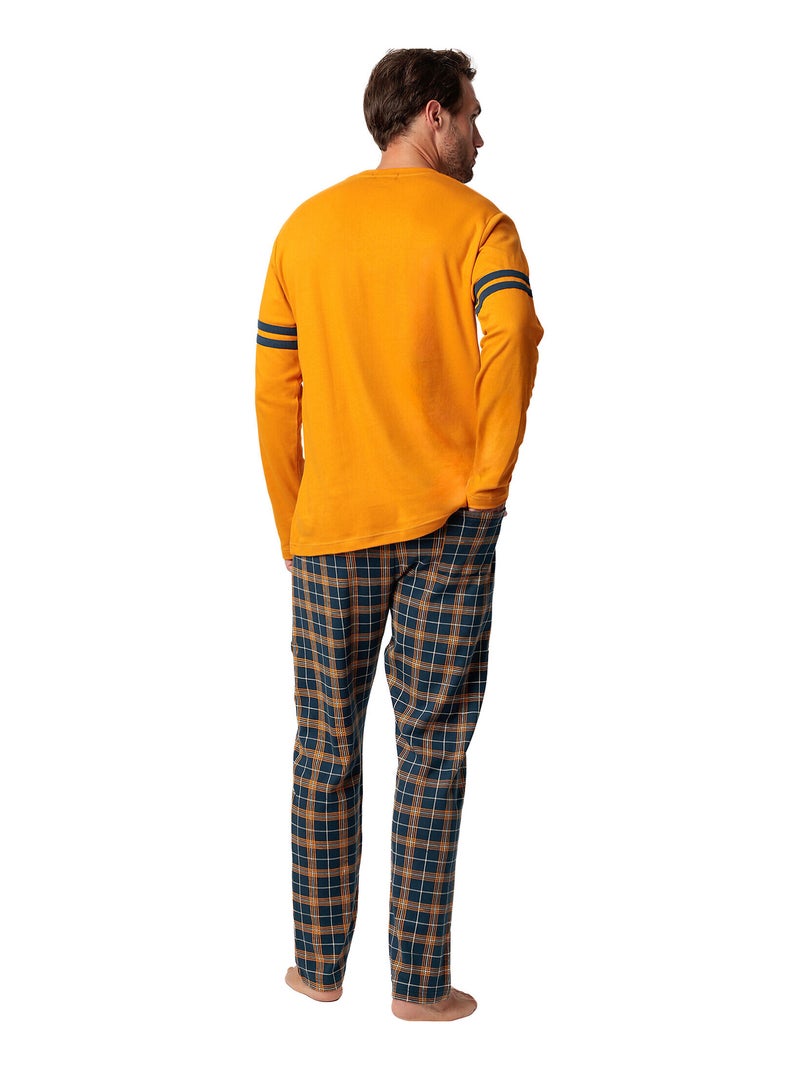 Pyjama pantalon top manches longues square paddington Jaune - Kiabi