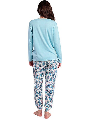 Pyjama pantalon top manches longues stitch and angel disney