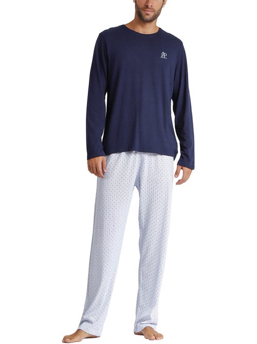 Pyjama pantalon top manches longues stripes and dots - Kiabi Pyjama pantalon top manches longues stripes and dots - Kiabi