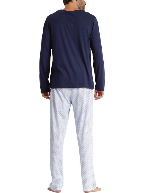 Pyjama pantalon top manches longues stripes and dots - Kiabi Pyjama pantalon top manches longues stripes and dots - Kiabi
