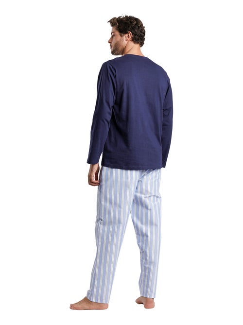 Pyjama pantalon top manches longues stripest - Kiabi Pyjama pantalon top manches longues stripest - Kiabi