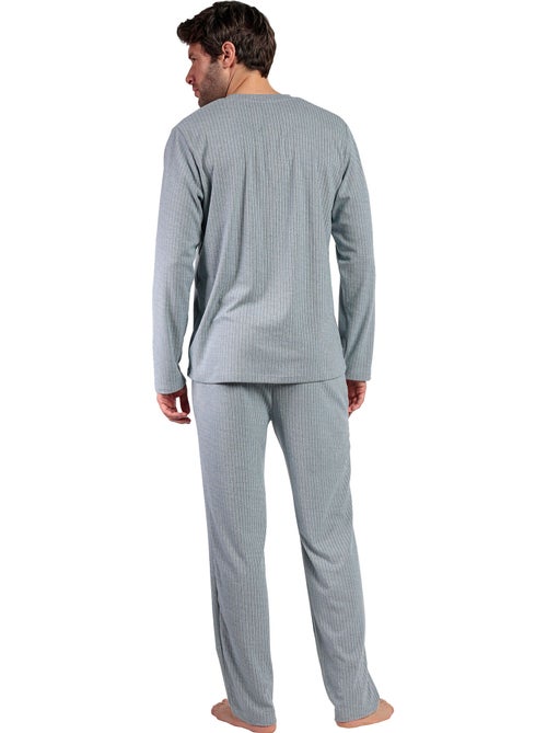 Pyjama pantalon top manches longues supersoft - Kiabi Pyjama pantalon top manches longues supersoft - Kiabi