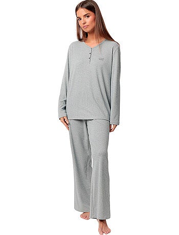 Pyjama pantalon top manches longues supersoft