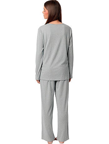 Pyjama pantalon top manches longues supersoft