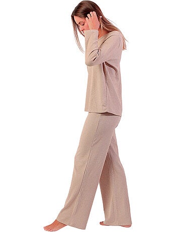 Pyjama pantalon top manches longues supersoft
