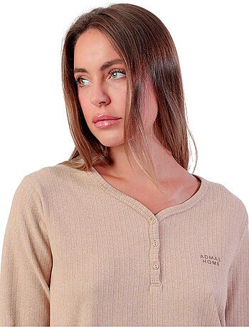 Pyjama pantalon top manches longues supersoft