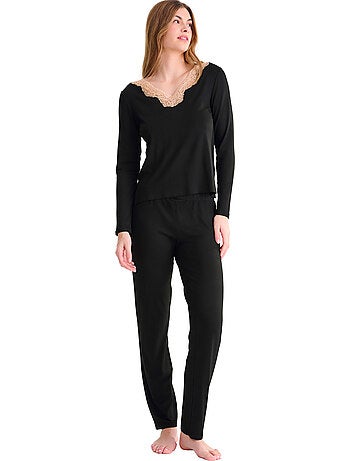 Pyjama pantalon top manches longues tania