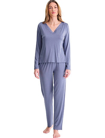 Pyjama pantalon top manches longues tania