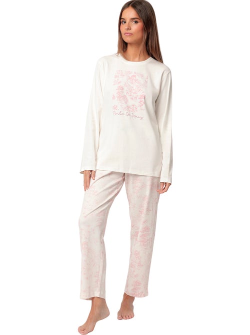 Pyjama pantalon top manches longues toile de jouy - Kiabi Pyjama pantalon top manches longues toile de jouy - Kiabi