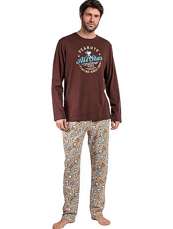 Pyjama pantalon top manches longues varsity squad peanuts