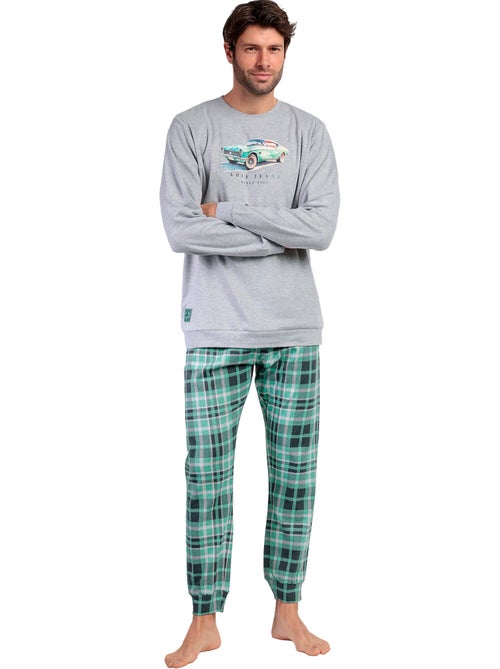 Pyjama pantalon top manches longues vintage car lois - Kiabi Pyjama pantalon top manches longues vintage car lois - Kiabi
