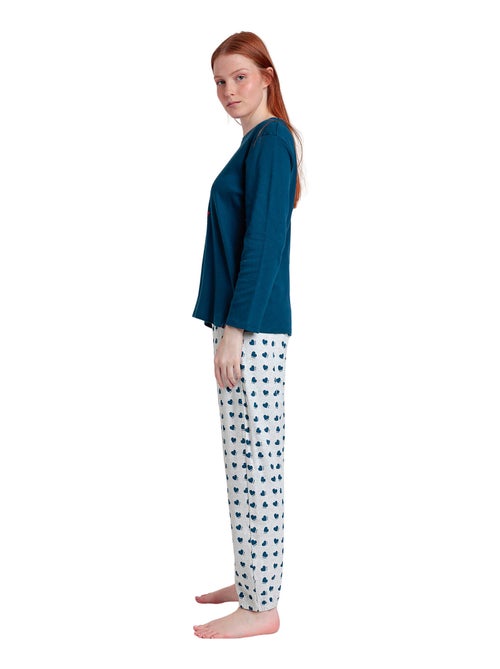 Pyjama pantalon top manches longues you make my love disney - Kiabi Pyjama pantalon top manches longues you make my love disney - Kiabi