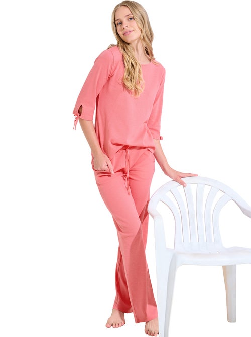 Pyjama pantalon top manches trois-quarts freely - Kiabi