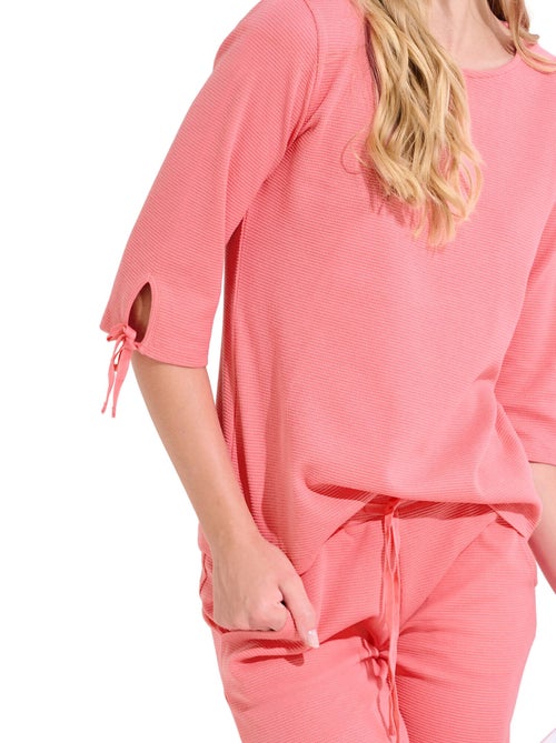 Pyjama pantalon top manches trois-quarts freely - Kiabi