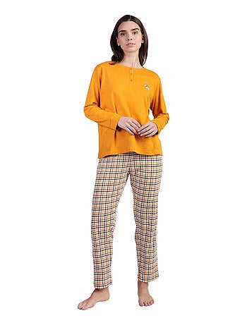 Pyjama pantalon top polo manches longues loulou returns