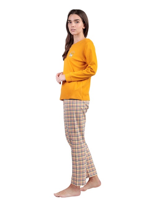 Pyjama pantalon top polo manches longues loulou returns - Kiabi