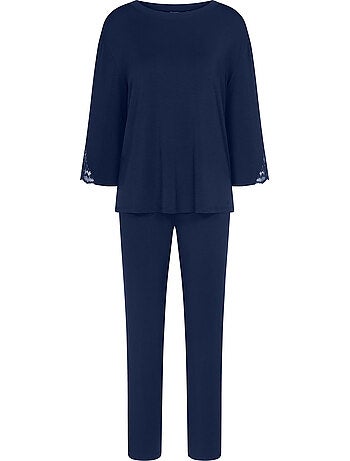Pyjama pantalon tunique manches trois-quarts amourette