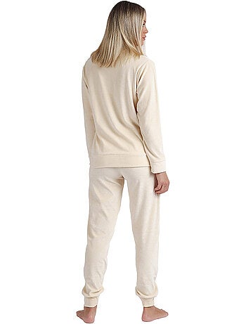 Pyjama pantalon veste zippée soft home