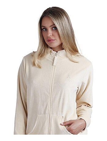 Pyjama pantalon veste zippée soft home