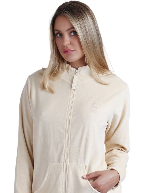 Pyjama pantalon veste zippée soft home - Kiabi Pyjama pantalon veste zippée soft home - Kiabi
