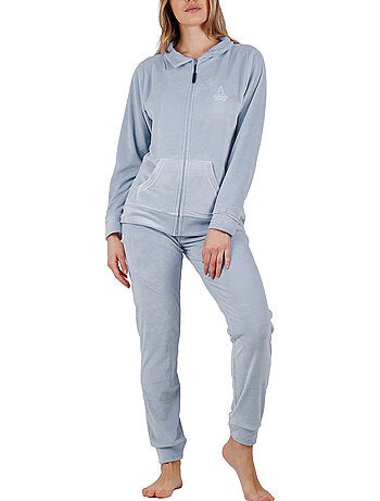 Pyjama pantalon veste zippée soft home
