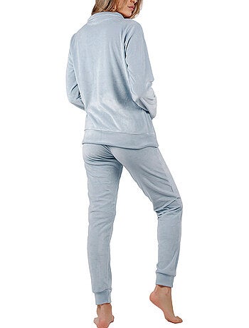 Pyjama pantalon veste zippée soft home
