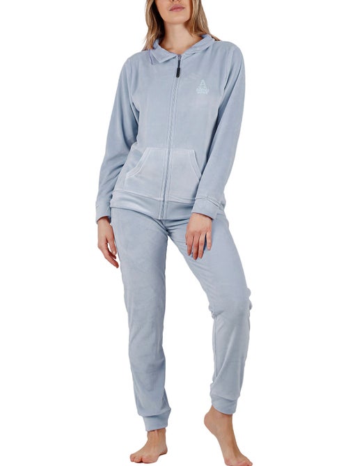 Pyjama pantalon veste zippée soft home - Kiabi Pyjama pantalon veste zippée soft home - Kiabi