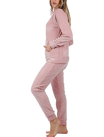 Pyjama pantalon veste zippée soft home