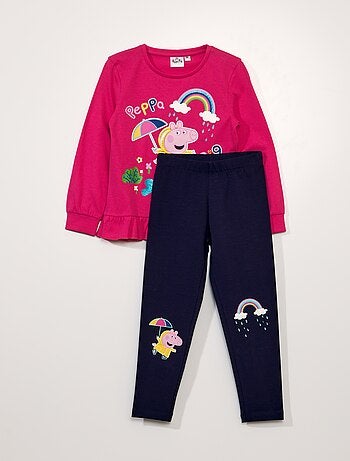 Pyjama Fille Polyester Doux Sun City Peppa Pig Pig Pyjama Pour Fille - Couleur : Rose - Taille Enfant : 98, Rose, 3 Ans Pyjama Polaire Fille 3 Ans