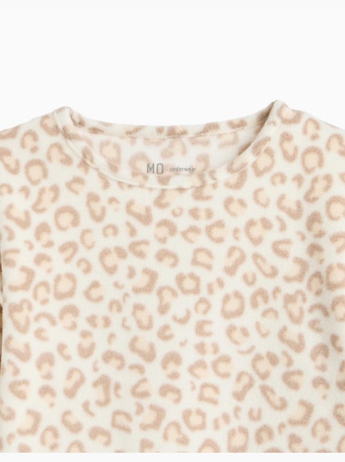 Pyjama polaire à imprimé animalier, mo fashion - Kiabi