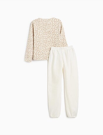 Pyjama polaire à imprimé animalier, mo fashion