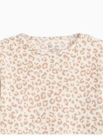 Pyjama polaire à imprimé animalier, mo fashion