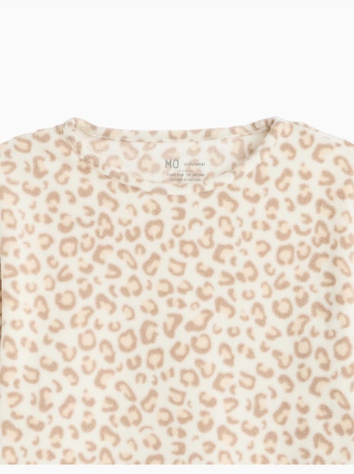 Pyjama polaire à imprimé animalier, mo fashion - Kiabi