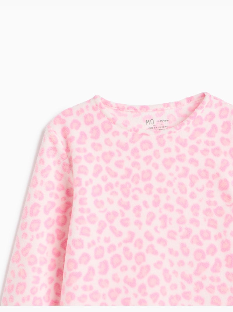 Pyjama polaire à imprimé animalier, mo fashion Rose - Kiabi