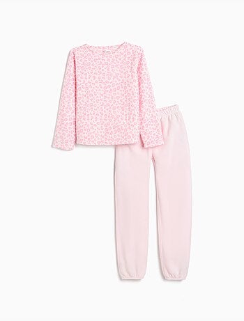 Pyjama polaire à imprimé animalier, mo fashion