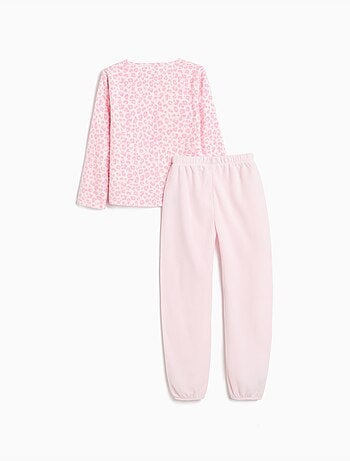 Pyjama polaire à imprimé animalier, mo fashion