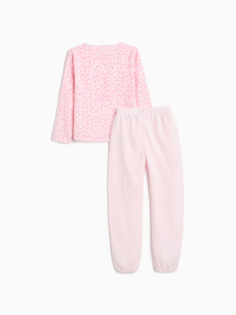 Pyjama polaire à imprimé animalier, mo fashion Rose - Kiabi