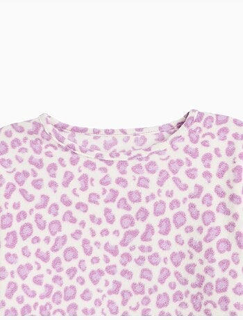 Pyjama polaire à imprimé animalier, mo fashion