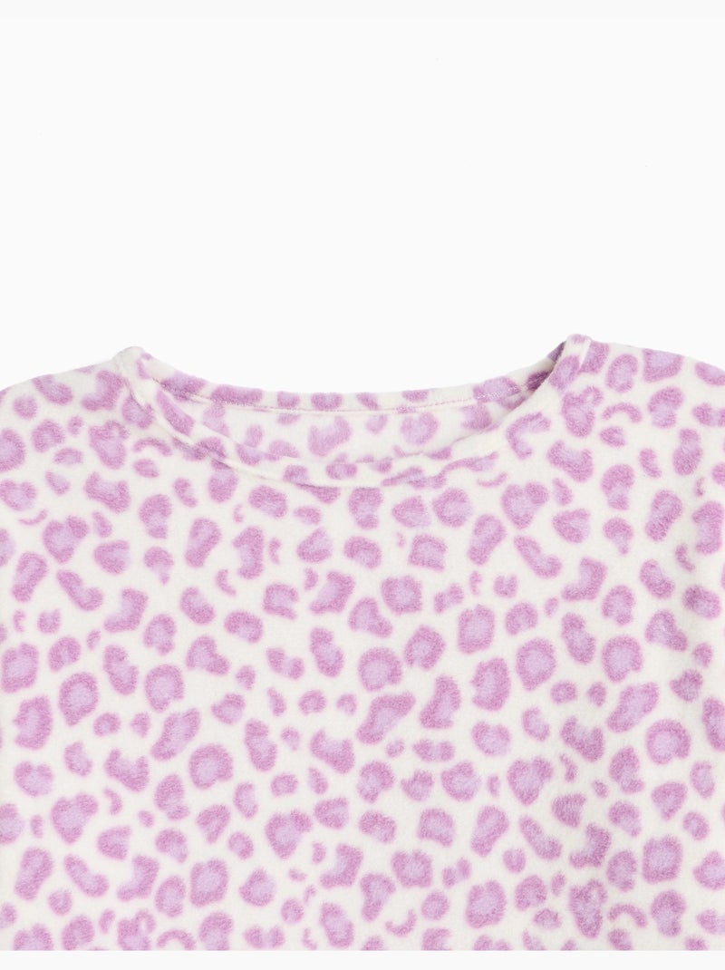 Pyjama polaire à imprimé animalier, mo fashion Violet - Kiabi