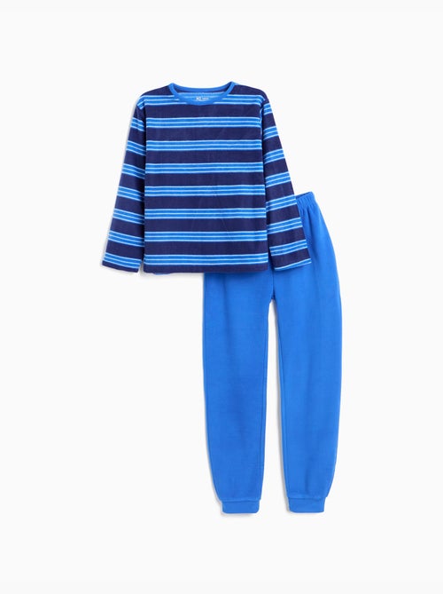 Pyjama polaire à rayures, mo fashion - Kiabi
