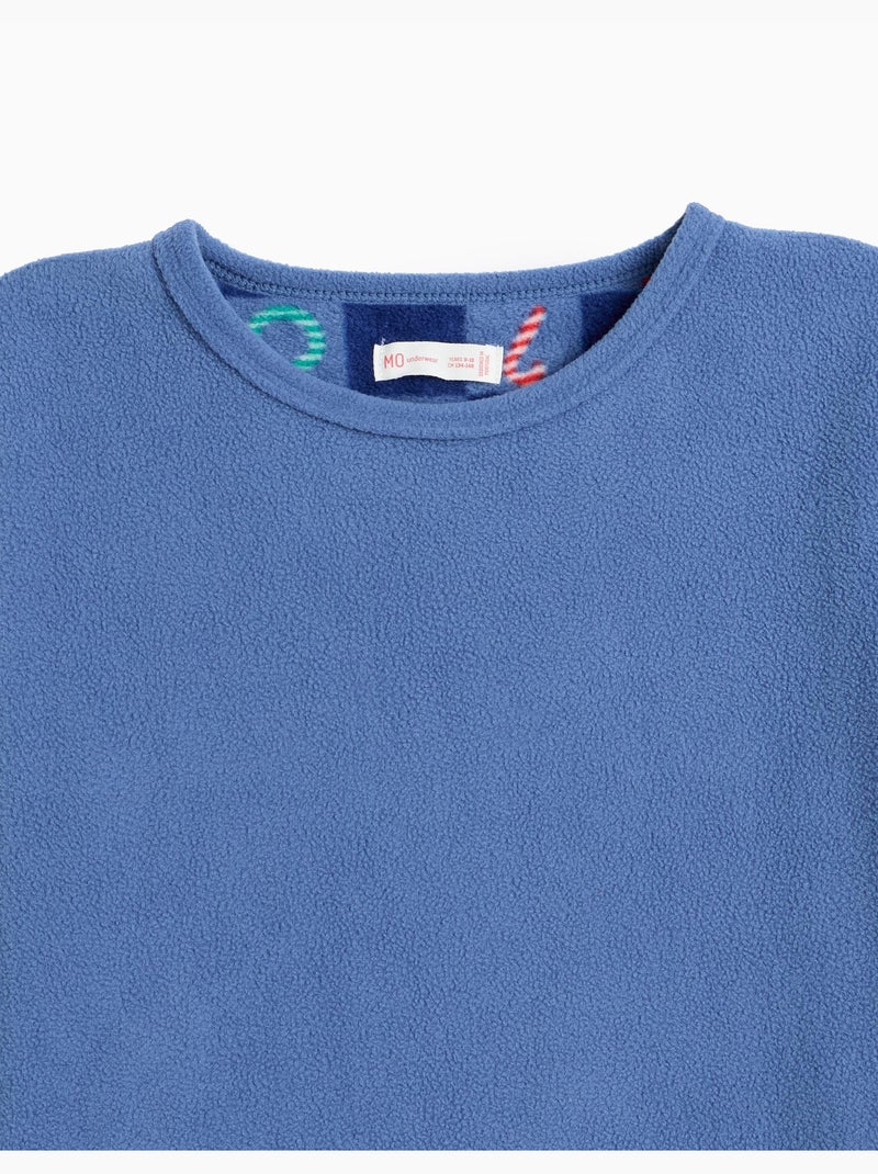 Pyjama polaire de noël, mo fashion Bleu - Kiabi