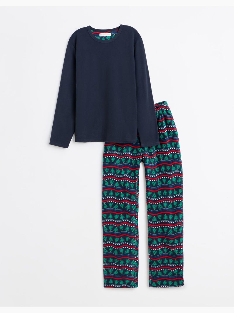 Pyjama polaire de noël, mo fashion Bleu - Kiabi