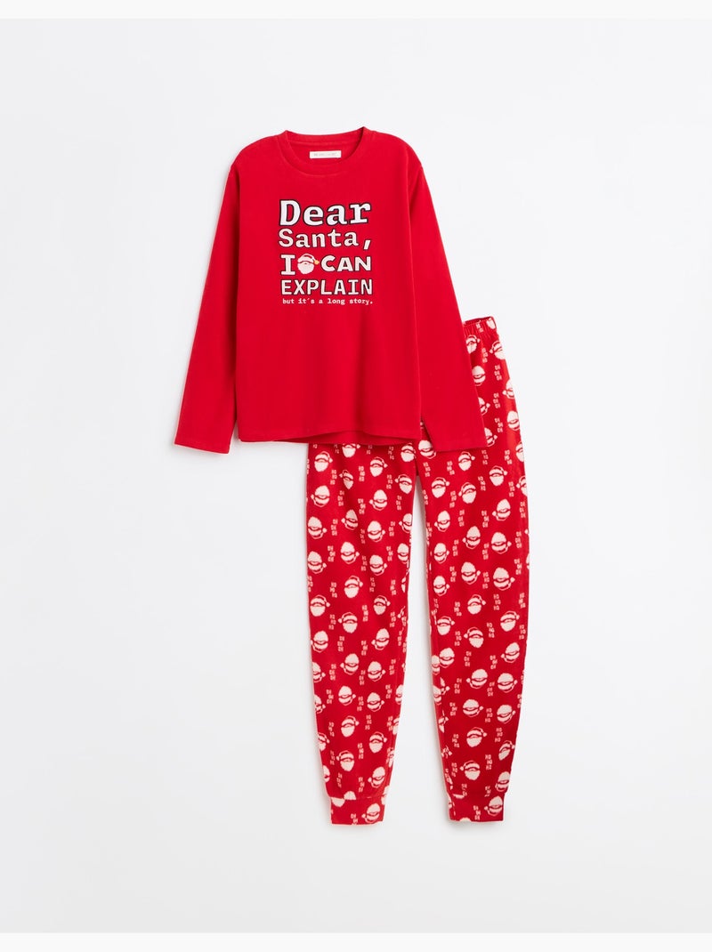 Pyjama polaire de noël, mo fashion Rouge - Kiabi