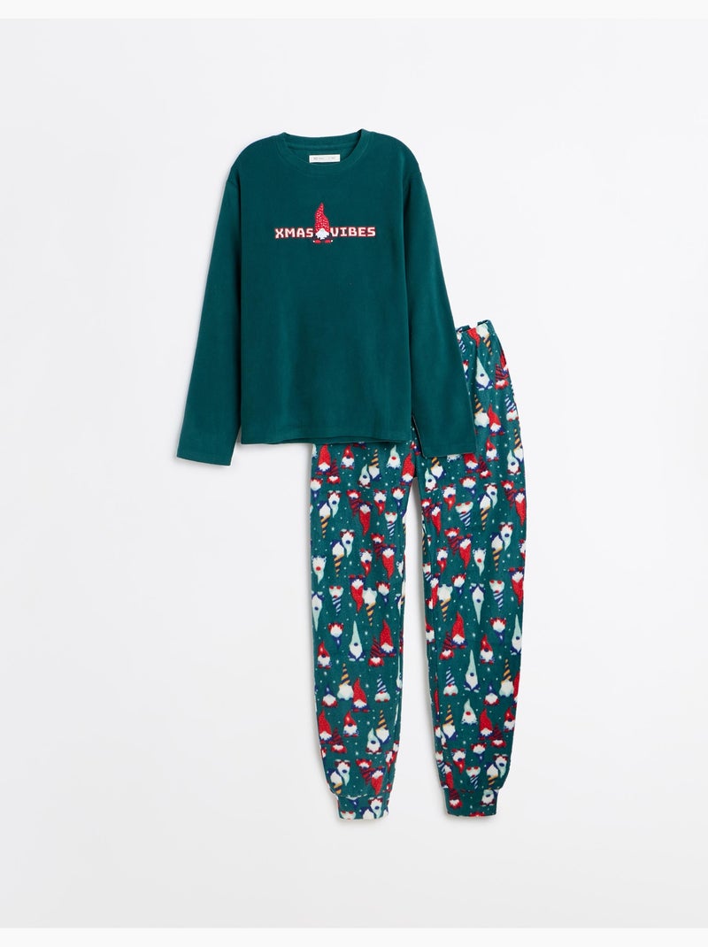 Pyjama polaire de noël, mo fashion Vert - Kiabi