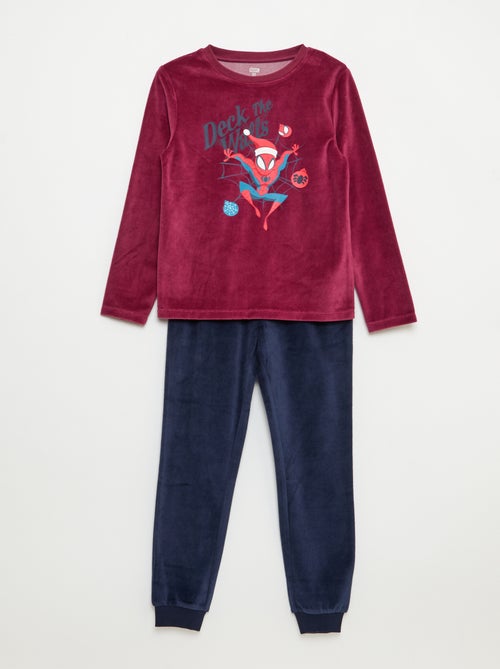 Pyjama polaire long 'Spider-Man' 'Marvel' - 2 pièces - Kiabi