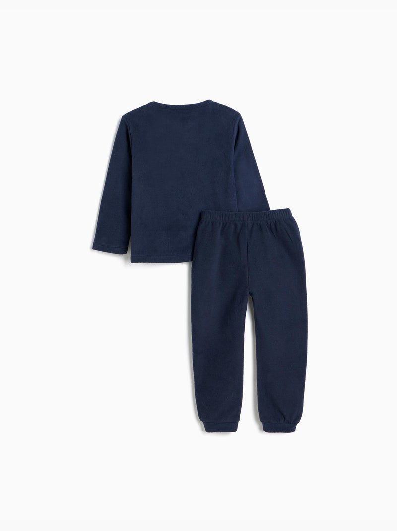 Pyjama polaire, mo fashion Bleu - Kiabi