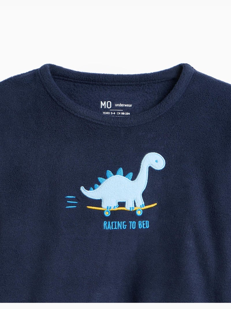 Pyjama polaire, mo fashion Bleu - Kiabi