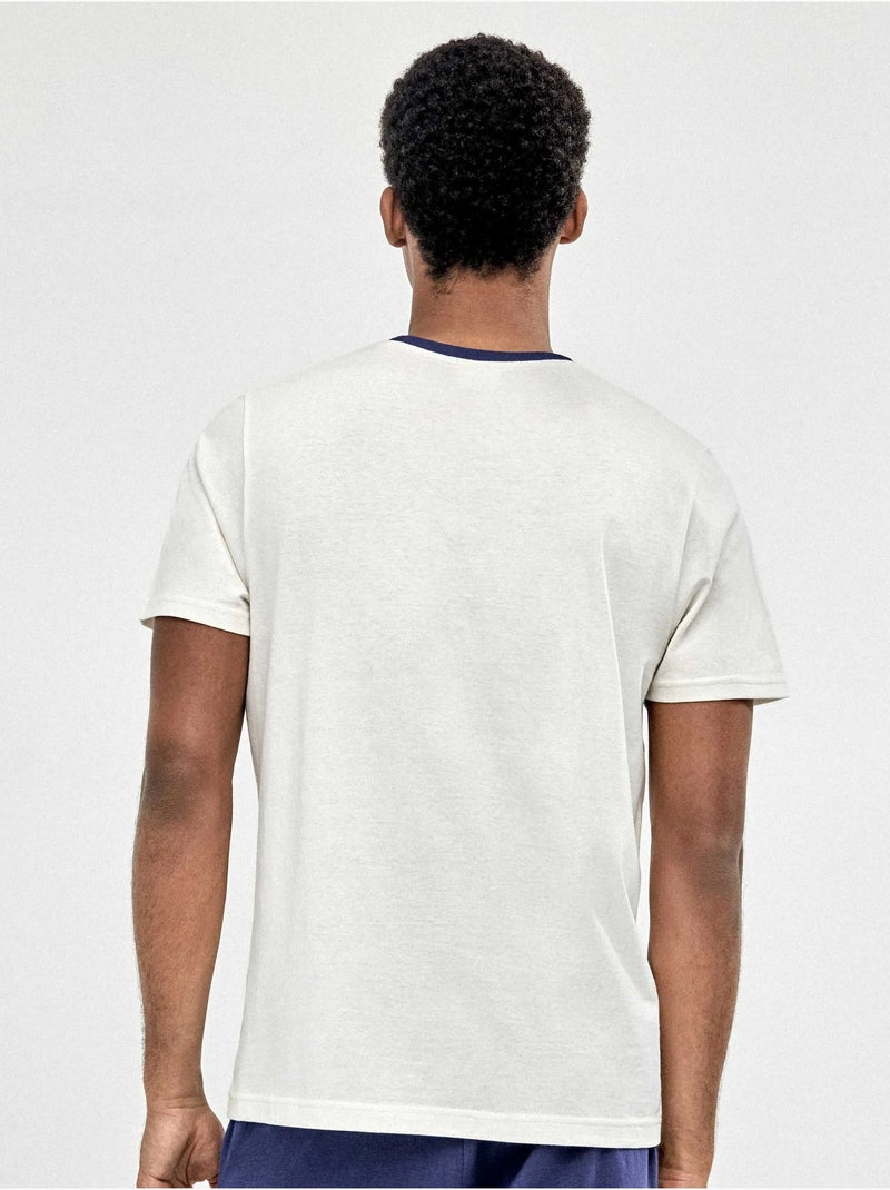 Pyjama pour homme à motif peanuts Ecru - Kiabi