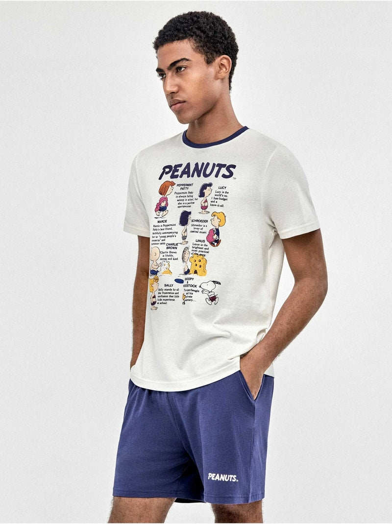 Pyjama pour homme à motif peanuts Ecru - Kiabi