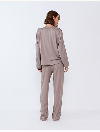 Pyjama rayé en maille, mo fashion